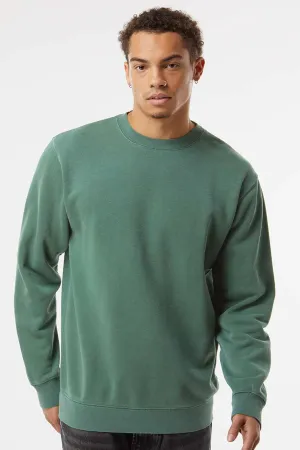 Independent Trading Company Mens Pigment Dyed Crewneck Sweatshirt - Alpine Green