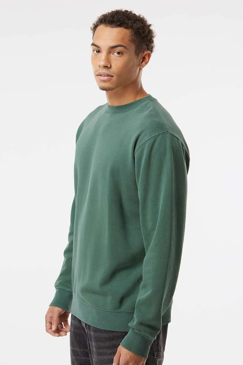 Independent Trading Company Mens Pigment Dyed Crewneck Sweatshirt - Alpine Green