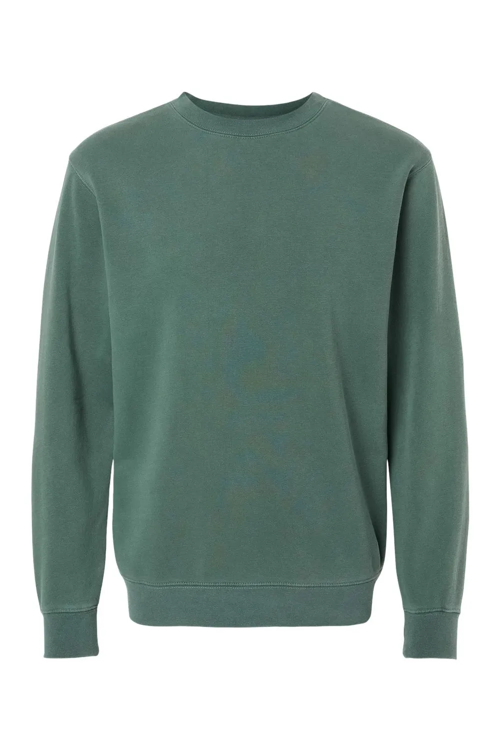 Independent Trading Company Mens Pigment Dyed Crewneck Sweatshirt - Alpine Green