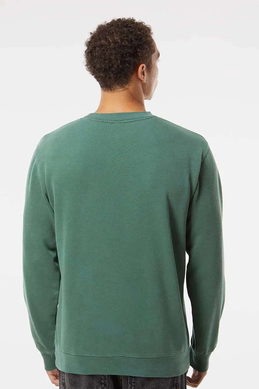Independent Trading Company Mens Pigment Dyed Crewneck Sweatshirt - Alpine Green