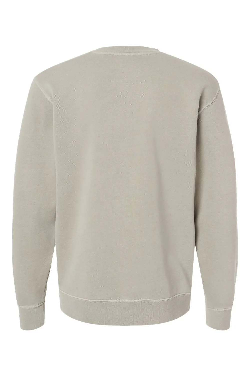Independent Trading Company Mens Pigment Dyed Crewneck Sweatshirt - Cement Grey