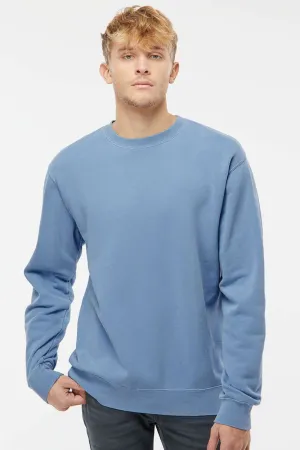 Independent Trading Company Mens Pigment Dyed Crewneck Sweatshirt - Light Blue