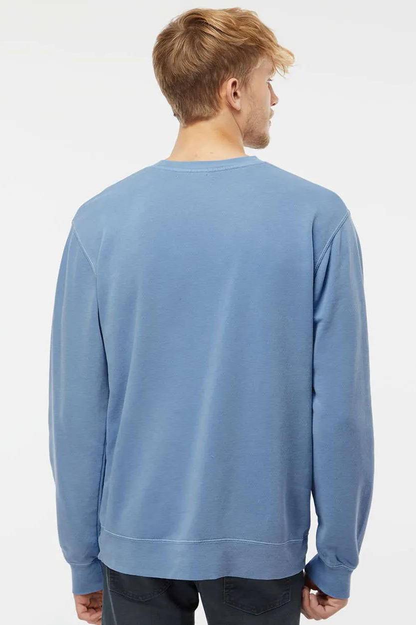 Independent Trading Company Mens Pigment Dyed Crewneck Sweatshirt - Light Blue