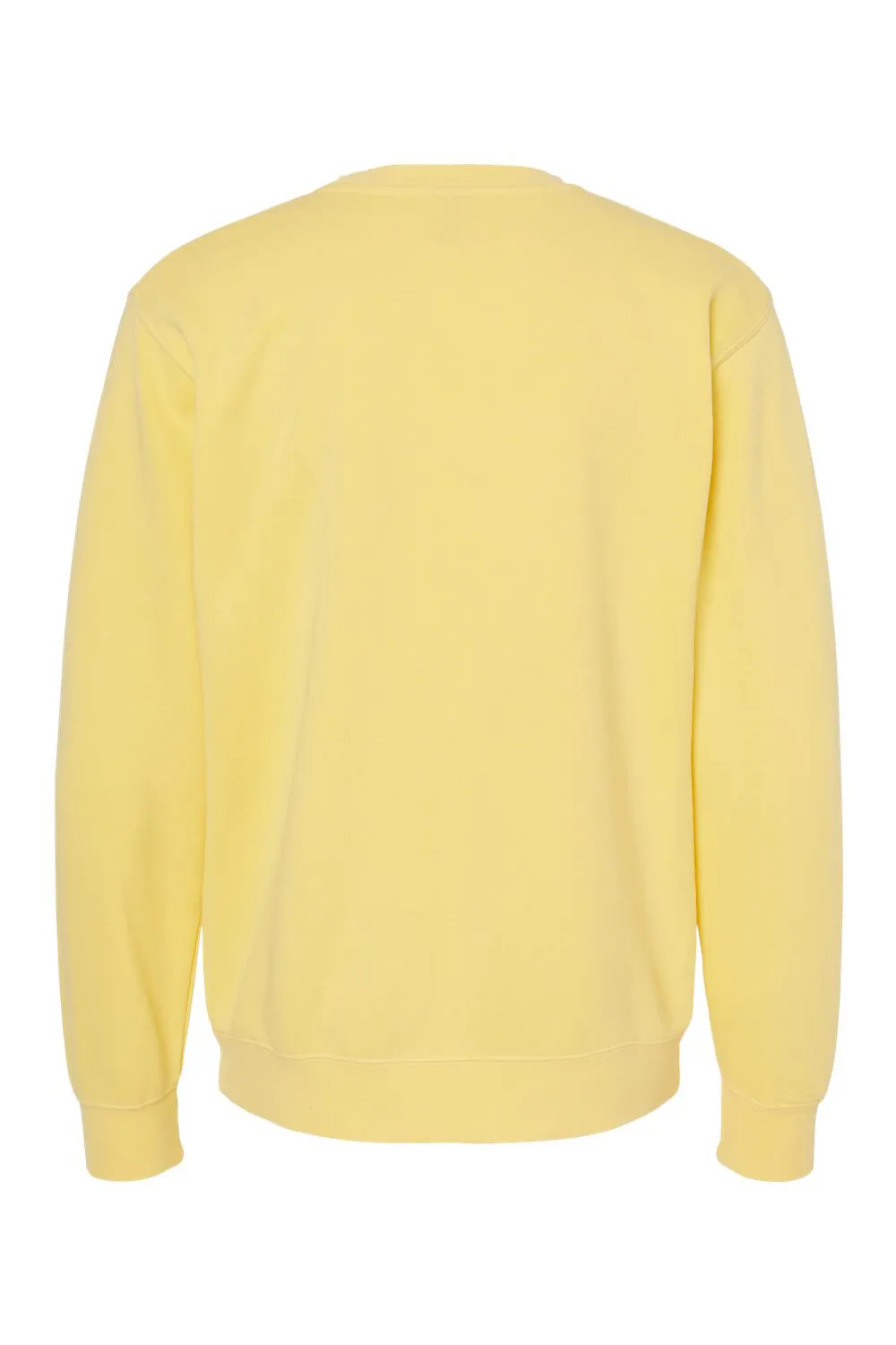 Independent Trading Company Mens Pigment Dyed Crewneck Sweatshirt - Yellow