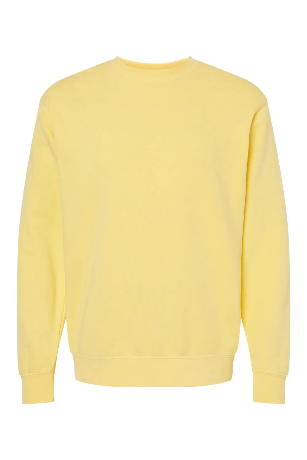 Independent Trading Company Mens Pigment Dyed Crewneck Sweatshirt - Yellow