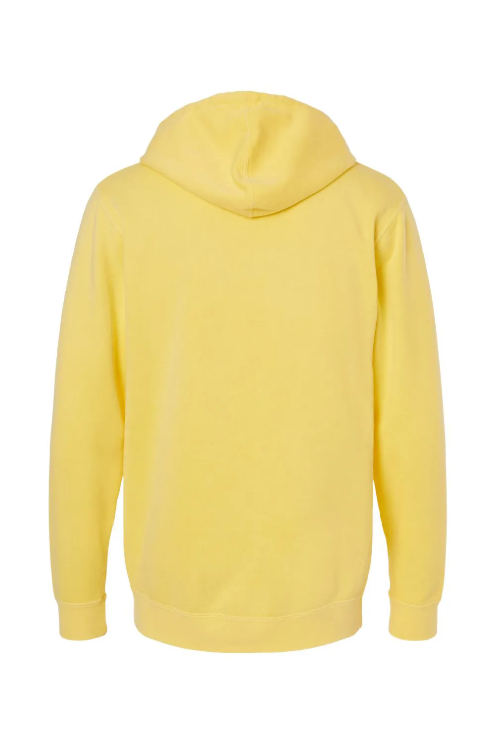 Independent Trading Company Mens Pigment Dyed Hooded Sweatshirt Hoodie w/ Pouch Pocket - Yellow