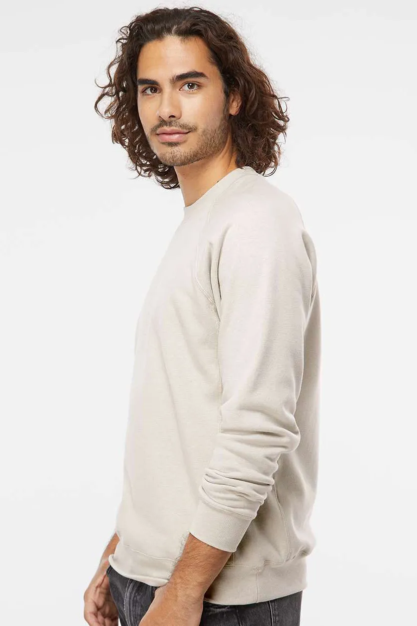 Independent Trading Company Mens Special Blend Crewneck Raglan Sweatshirt - Heather Stone