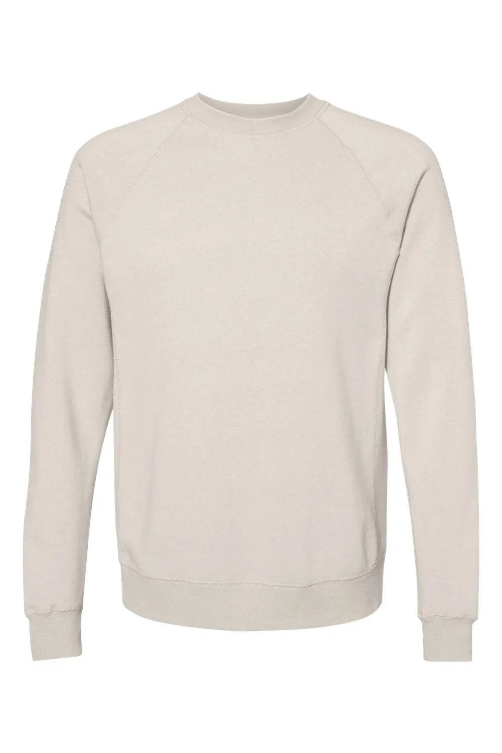 Independent Trading Company Mens Special Blend Crewneck Raglan Sweatshirt - Heather Stone
