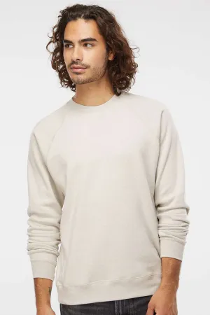 Independent Trading Company Mens Special Blend Crewneck Raglan Sweatshirt - Heather Stone