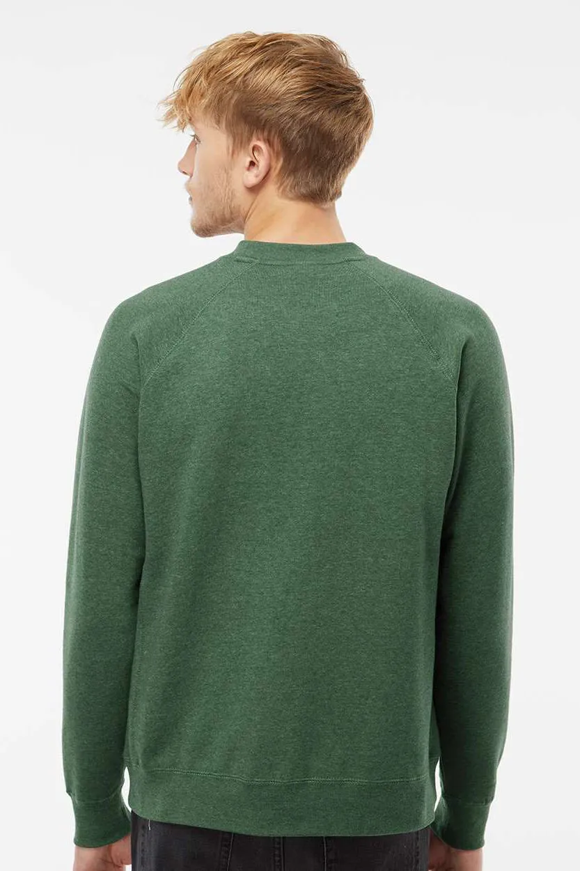 Independent Trading Company Mens Special Blend Crewneck Raglan Sweatshirt - Moss Green