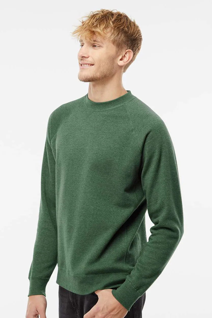 Independent Trading Company Mens Special Blend Crewneck Raglan Sweatshirt - Moss Green