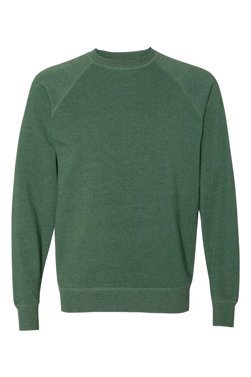 Independent Trading Company Mens Special Blend Crewneck Raglan Sweatshirt - Moss Green