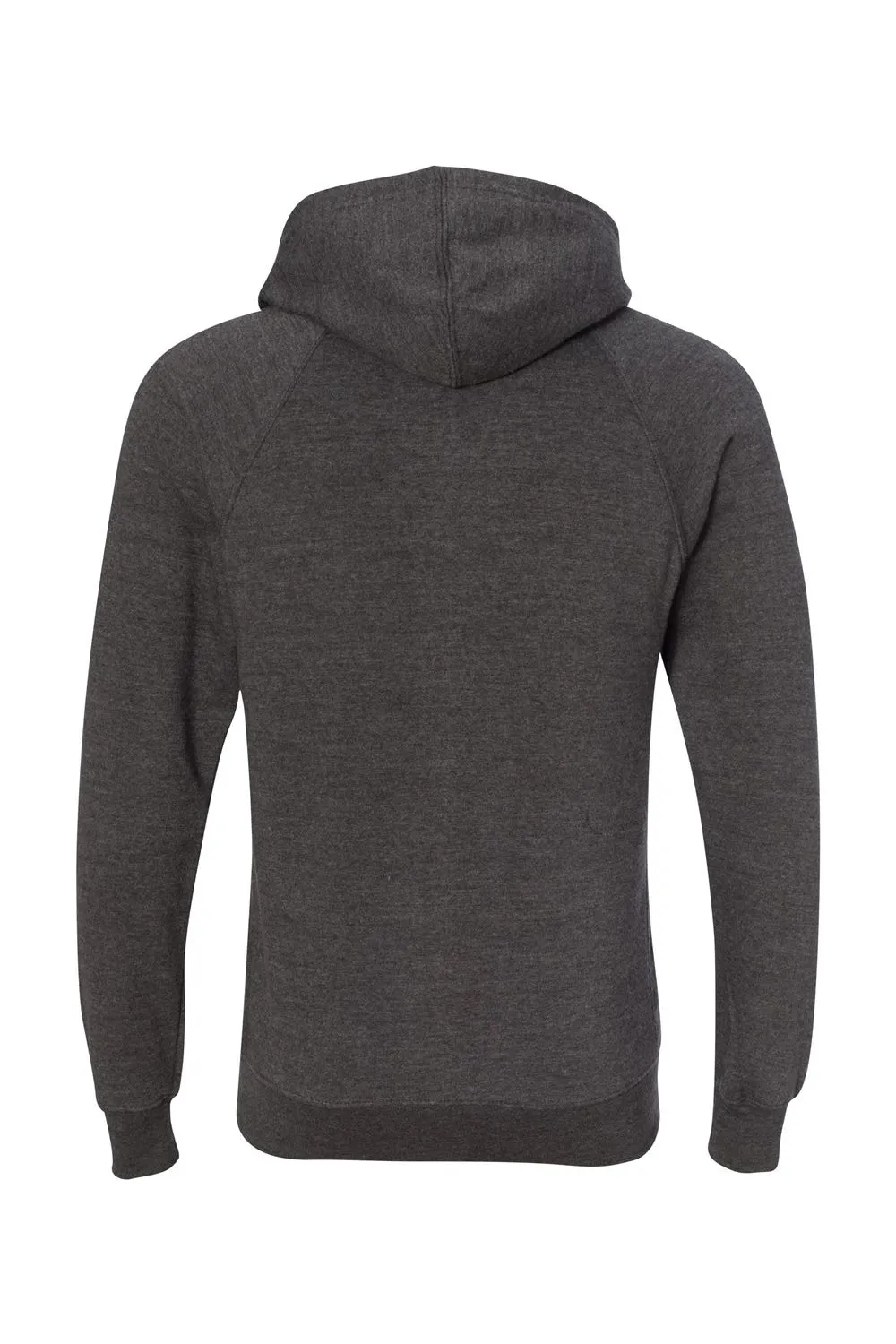 Independent Trading Company Mens Special Blend Raglan Full Zip Hooded Sweatshirt Hoodie w/ Pockets - Carbon Grey