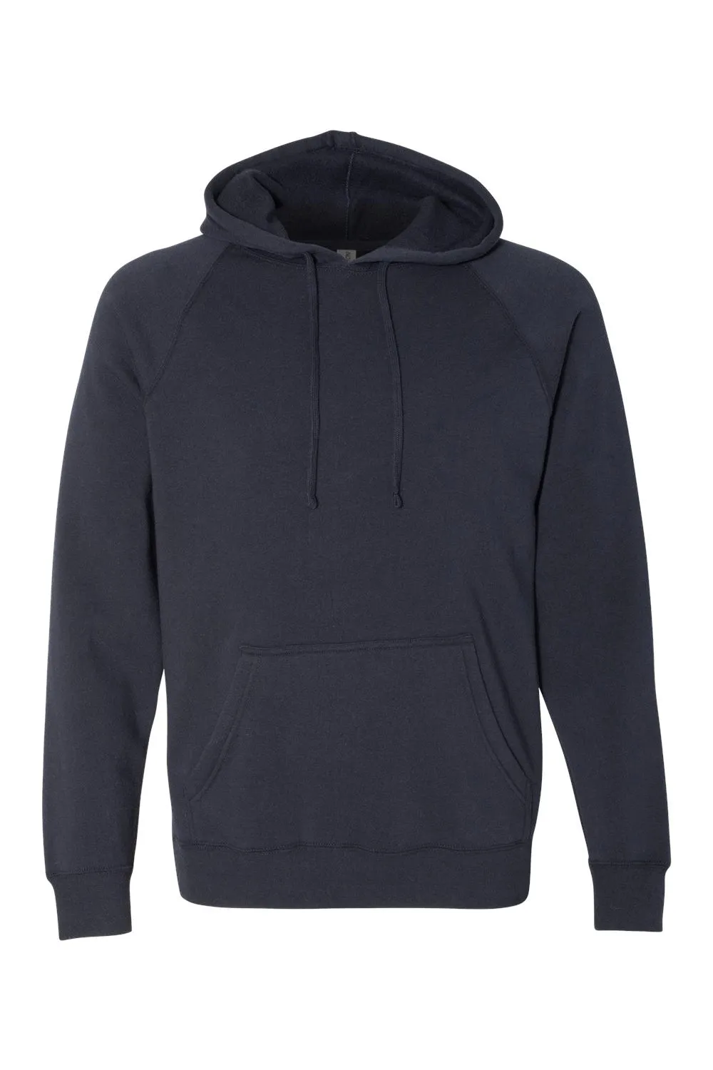 Independent Trading Company Mens Special Blend Raglan Hooded Sweatshirt Hoodie w/ Pouch Pocket - Classic Navy Blue