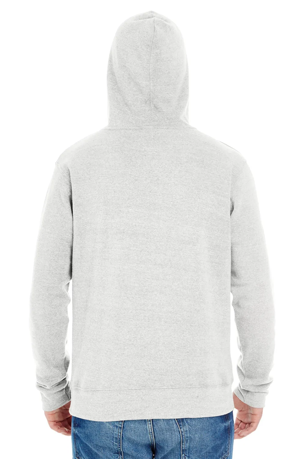 J America Mens Fleece Hooded Sweatshirt Hoodie w/ Pouch Pocket - Antique White
