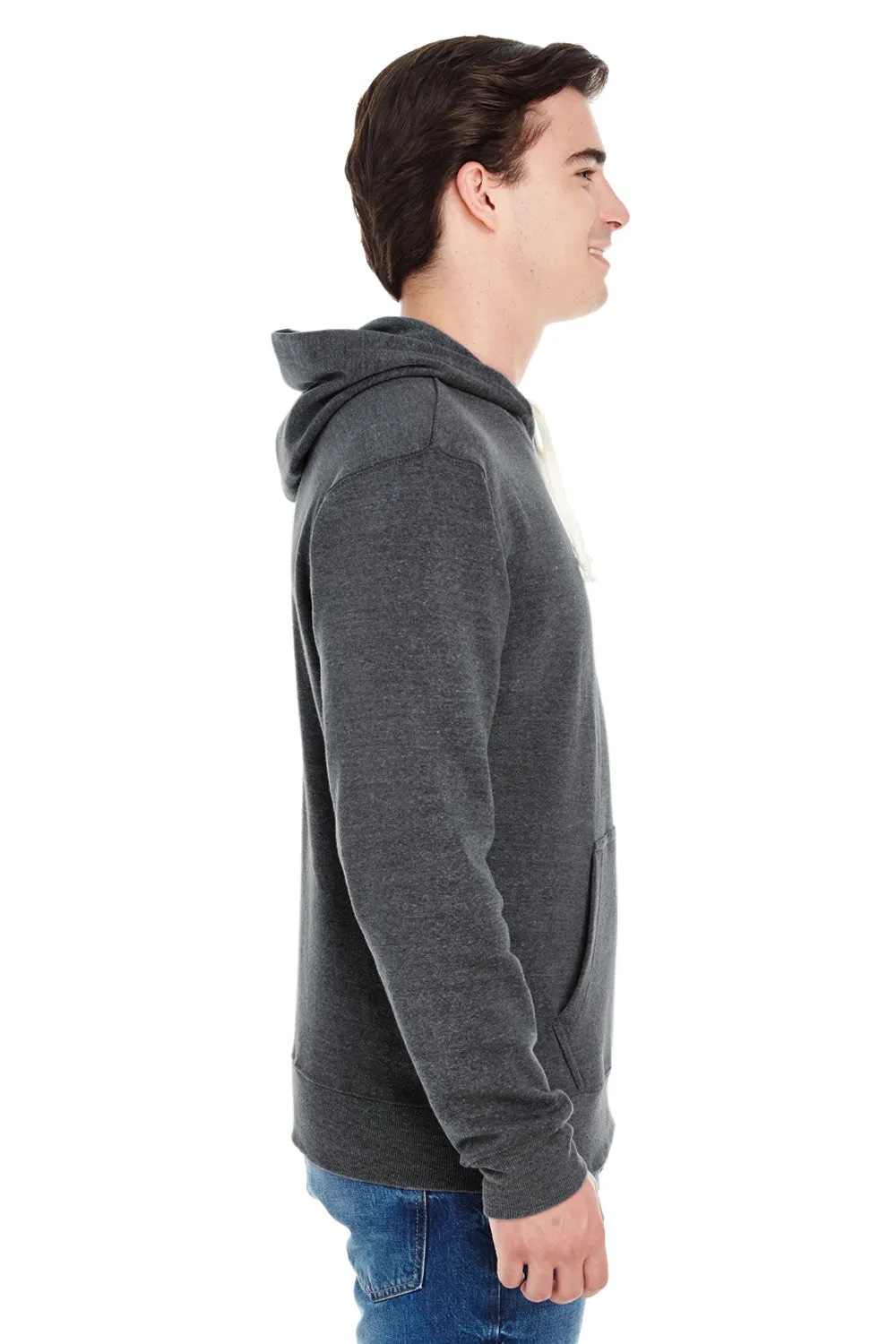 J America Mens Fleece Hooded Sweatshirt Hoodie w/ Pouch Pocket - Black