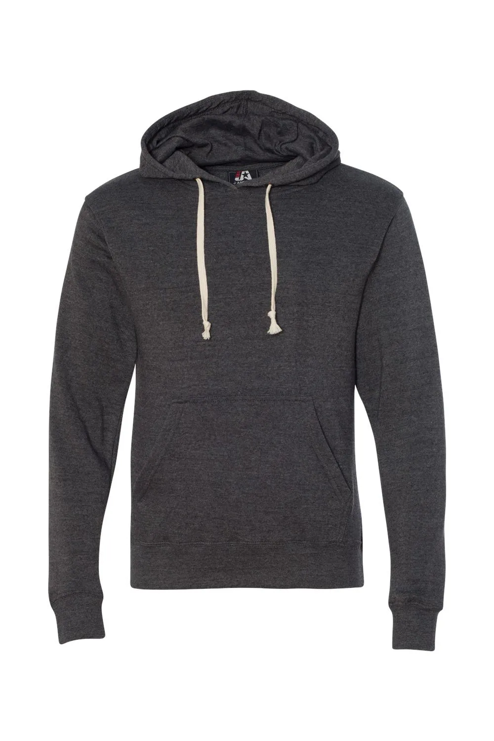 J America Mens Fleece Hooded Sweatshirt Hoodie w/ Pouch Pocket - Black