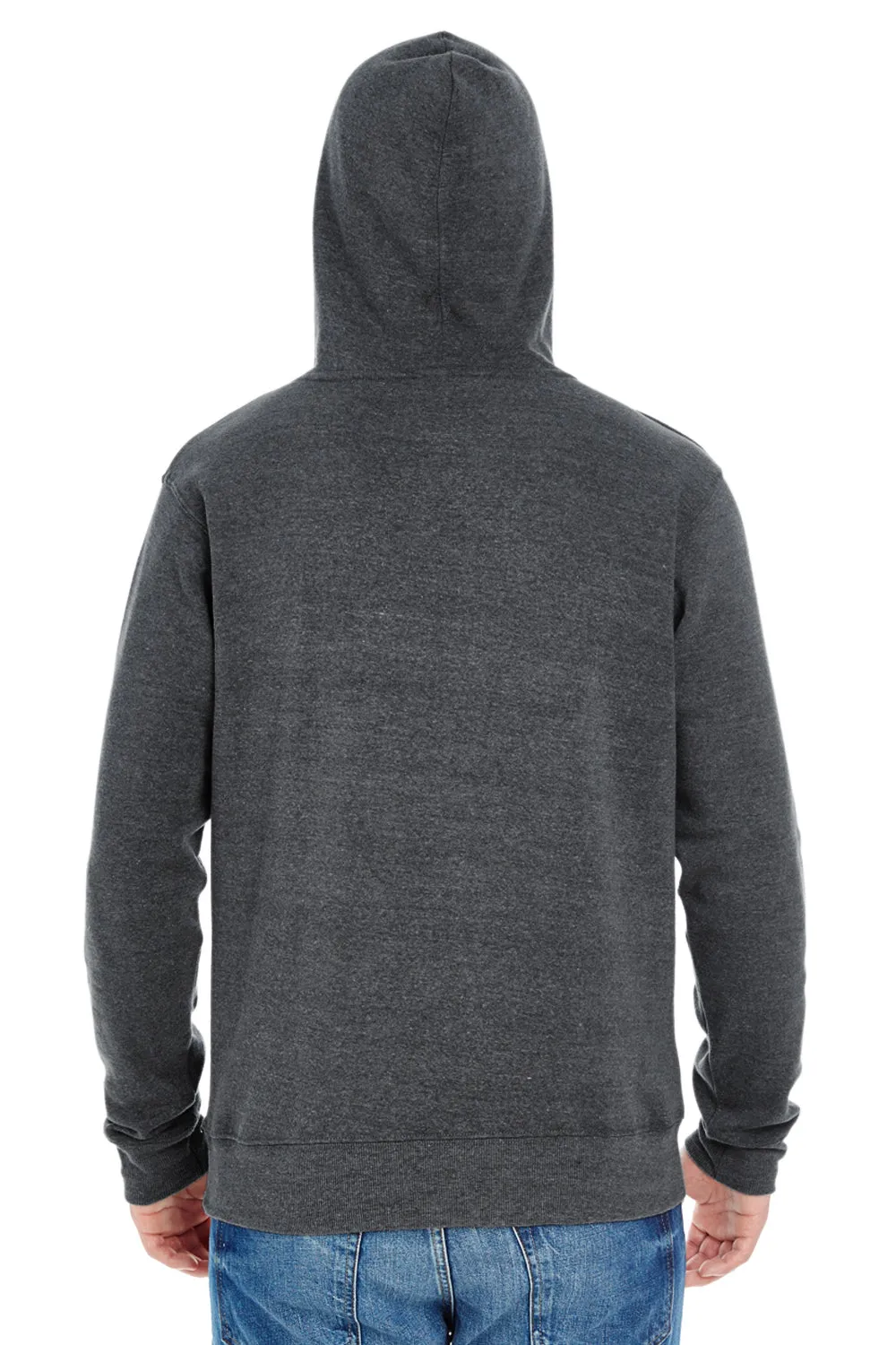 J America Mens Fleece Hooded Sweatshirt Hoodie w/ Pouch Pocket - Black