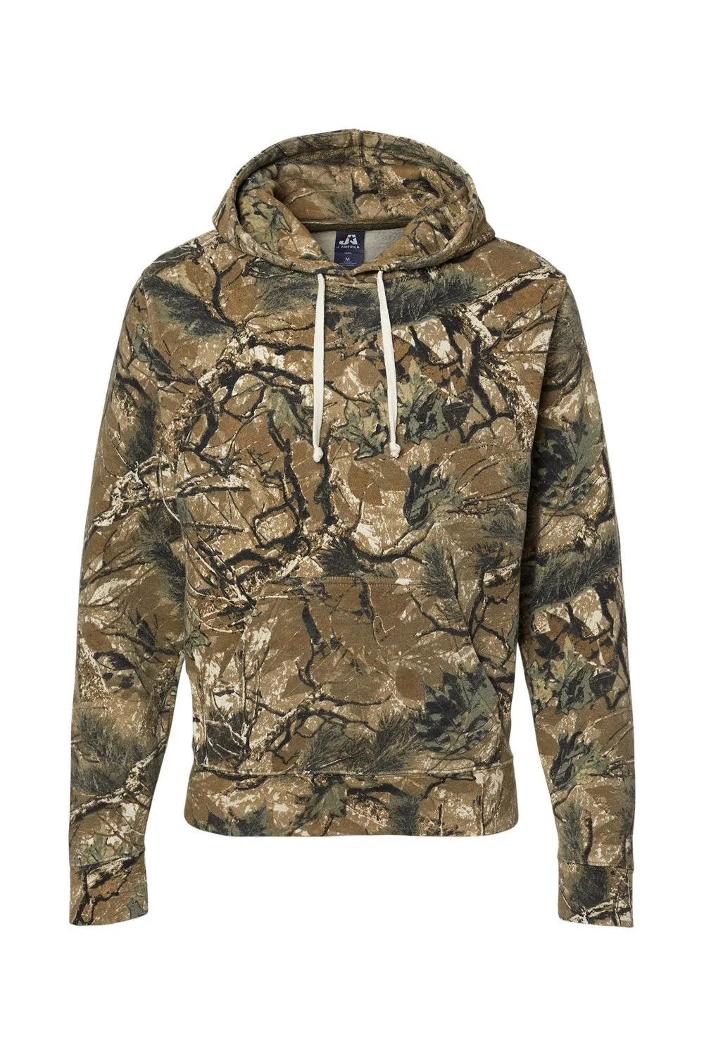 J America Mens Fleece Hooded Sweatshirt Hoodie w/ Pouch Pocket - Outdoor Camo
