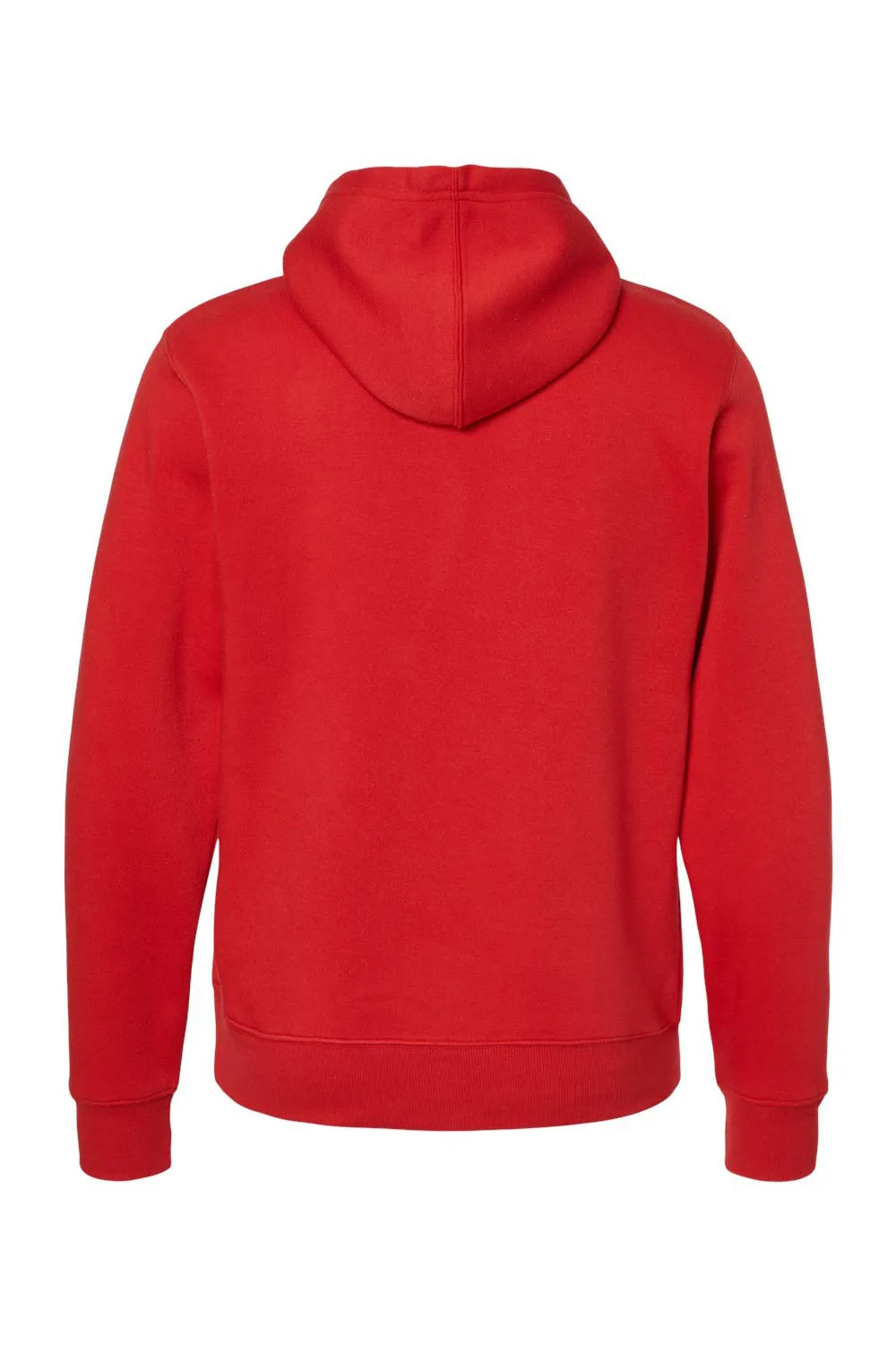J America Mens Fleece Hooded Sweatshirt Hoodie w/ Pouch Pocket - Solid Red