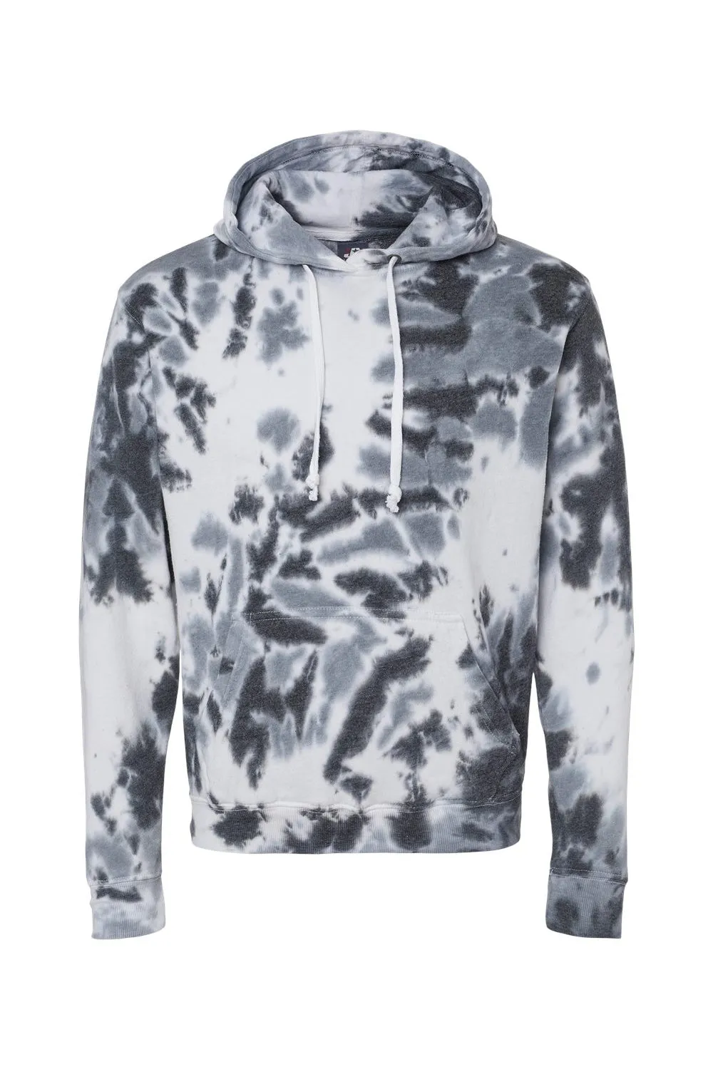 J America Mens Tie-Dye Hooded Sweatshirt Hoodie w/ Pouch Pocket - Black