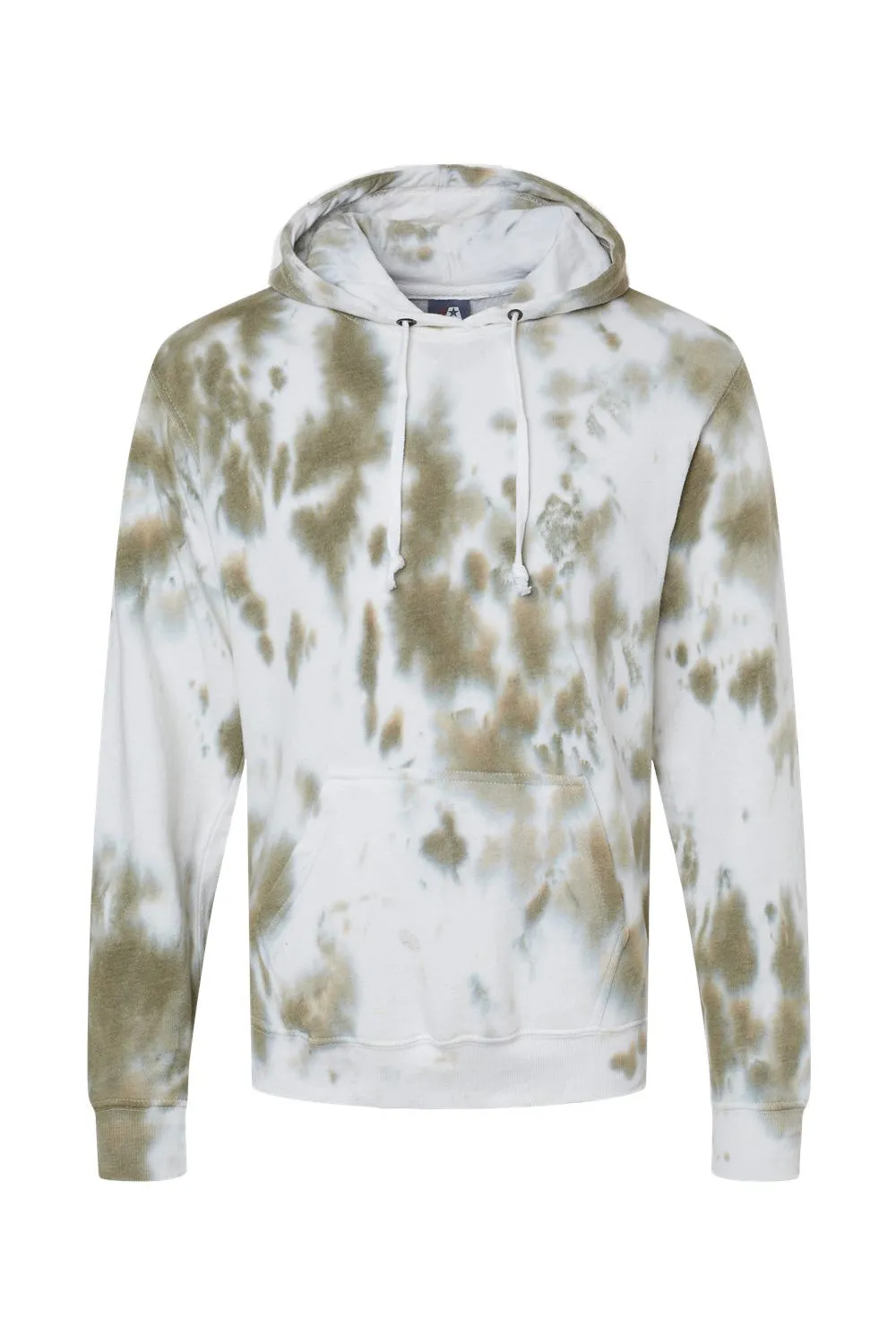 J America Mens Tie-Dye Hooded Sweatshirt Hoodie w/ Pouch Pocket - Olive