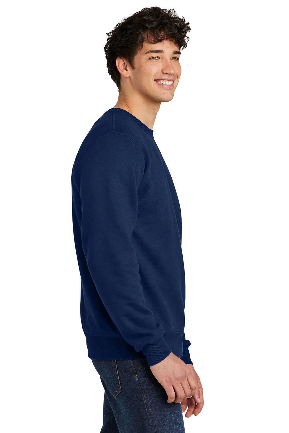 Jerzees Mens Eco Premium Moisture Wicking Crewneck Sweatshirt - Navy Blue