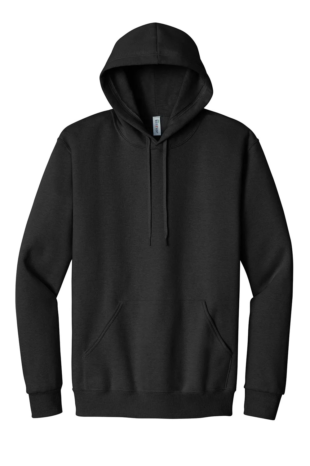 Jerzees Mens Eco Premium Moisture Wicking Hooded Sweatshirt Hoodie w/ Pouch Pocket - Heather Ink Black