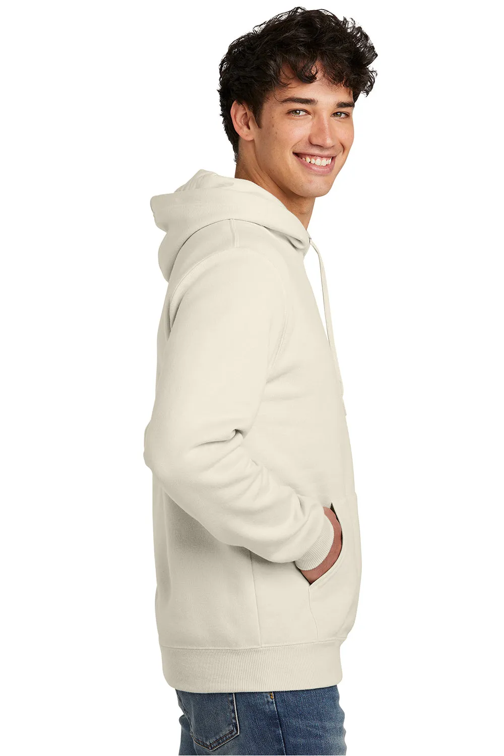 Jerzees Mens Eco Premium Moisture Wicking Hooded Sweatshirt Hoodie w/ Pouch Pocket - Heather Sweet Cream