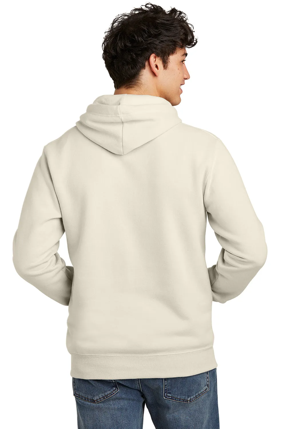 Jerzees Mens Eco Premium Moisture Wicking Hooded Sweatshirt Hoodie w/ Pouch Pocket - Heather Sweet Cream
