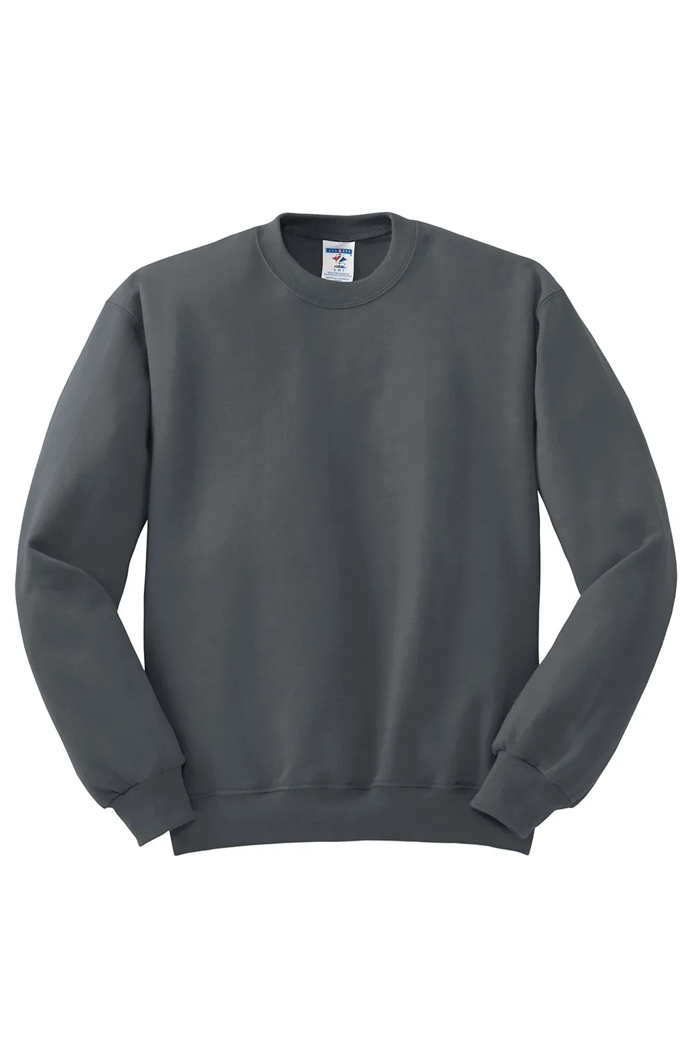 Jerzees Mens NuBlend Fleece Crewneck Sweatshirt - Charcoal Grey