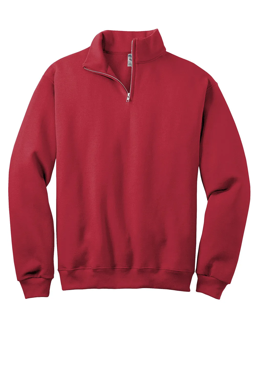 Jerzees Mens NuBlend Pill Resistant Fleece 1/4 Zip Sweatshirt - True Red