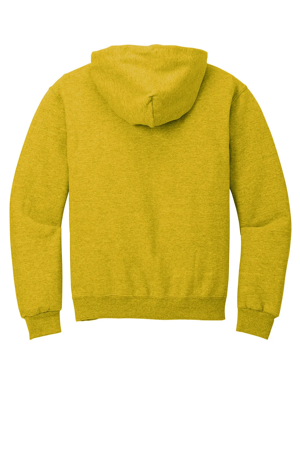 Jerzees Mens NuBlend Pill Resistant Fleece Hooded Sweatshirt Hoodie w/ Pouch Pocket - Heather Mustard Yellow