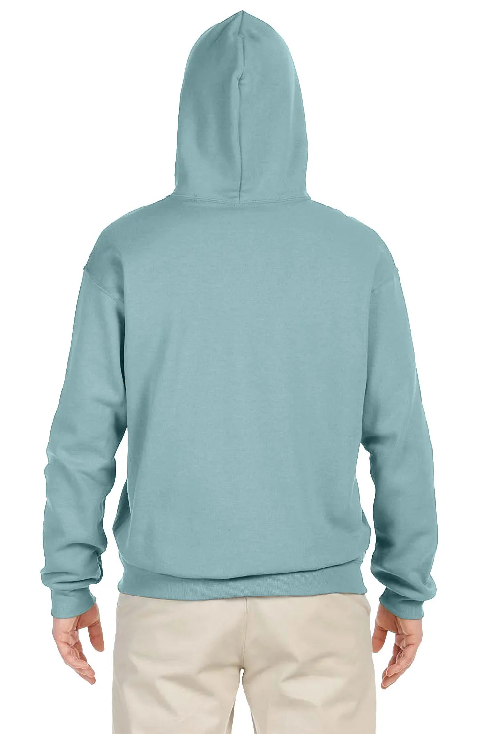 Jerzees Mens NuBlend Pill Resistant Fleece Hooded Sweatshirt Hoodie w/ Pouch Pocket - Sage Green
