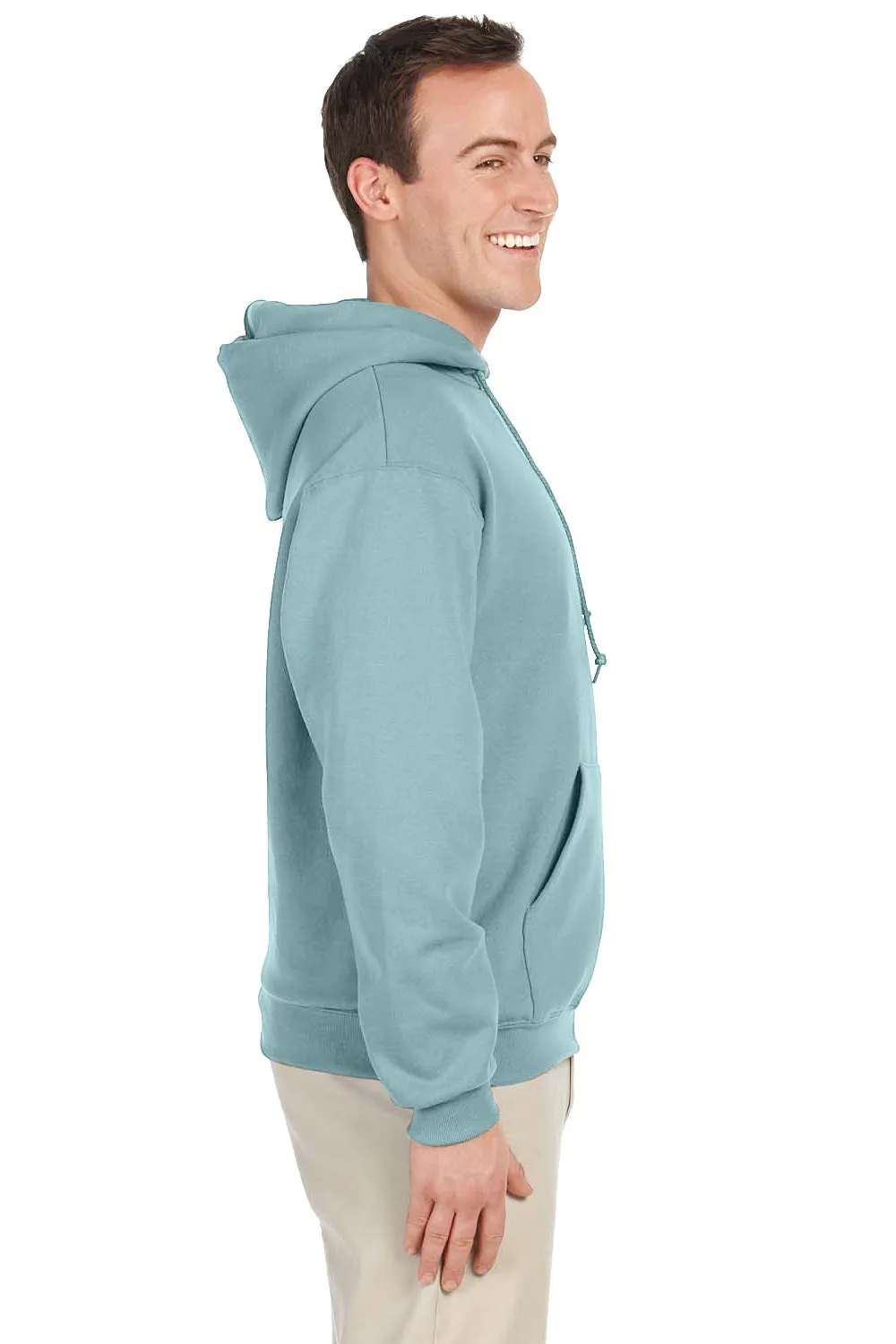 Jerzees Mens NuBlend Pill Resistant Fleece Hooded Sweatshirt Hoodie w/ Pouch Pocket - Sage Green