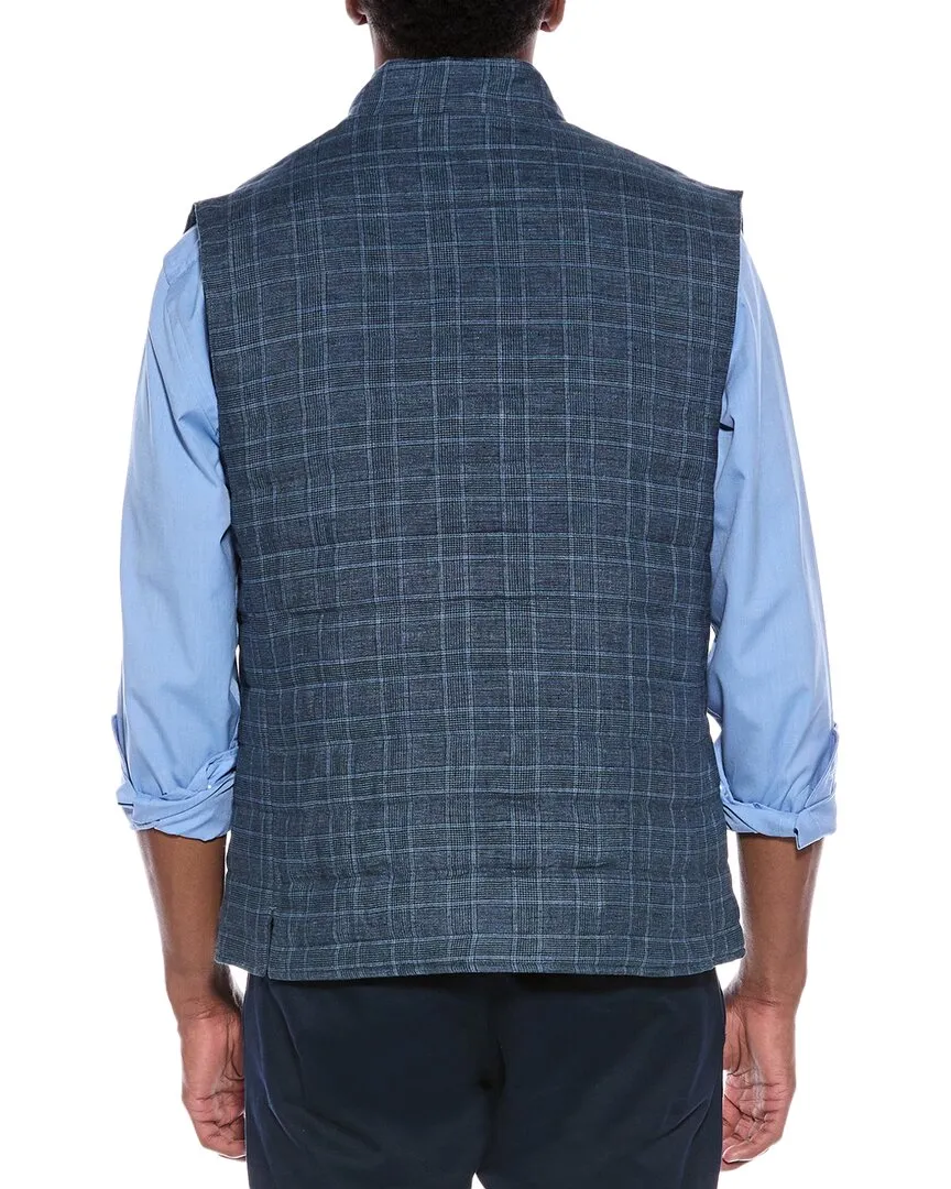J.McLaughlin Glen Plaid Orson Linen Vest
