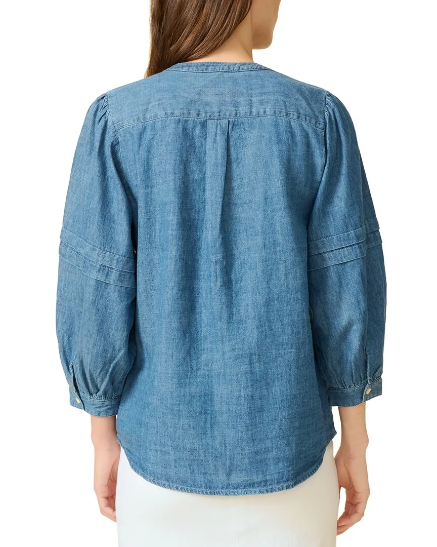 J.McLaughlin Laramie Linen-Blend Blouse