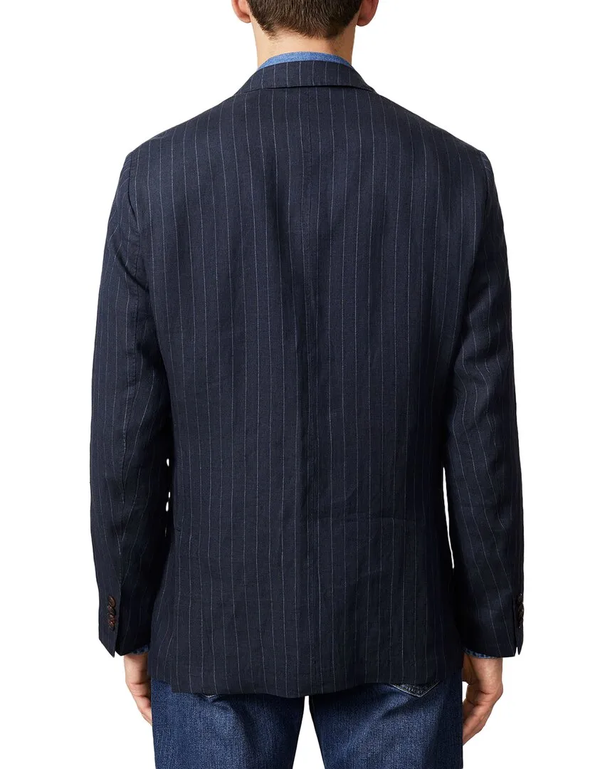 J.McLaughlin Pinstripe Lisbon Linen Shirt