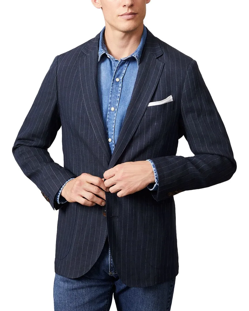 J.McLaughlin Pinstripe Lisbon Linen Shirt