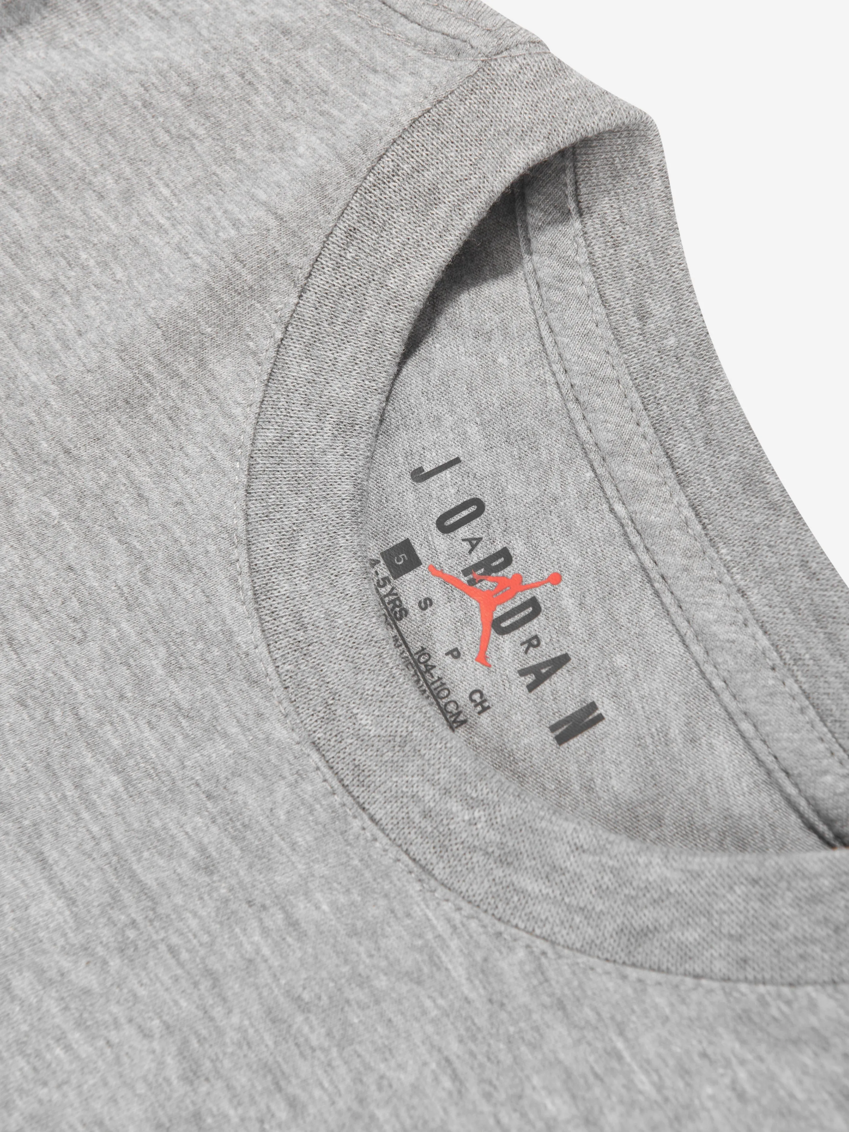 Jordan Boys Jumpman Air Embroidered T-Shirt in Grey