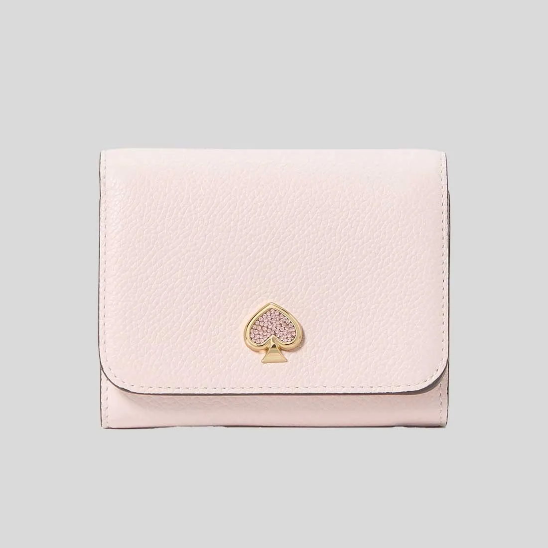 Kate Spade Bags KATE SPADE Kayla Embellished Hardware Small L-Zip Wallet Powdered Sugar KK113
