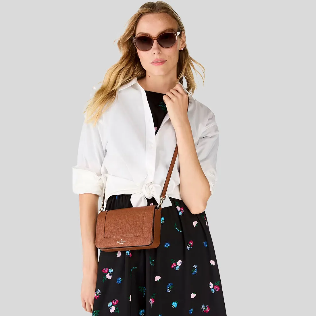 Kate Spade Bags KATE SPADE Lena Mini Flap Crossbody Bag Warm Gingerbread KH784