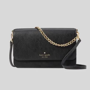 Kate Spade Bags KATE SPADE Madison Willow Medium Flap Convertible Crossbody Bag Black KC430