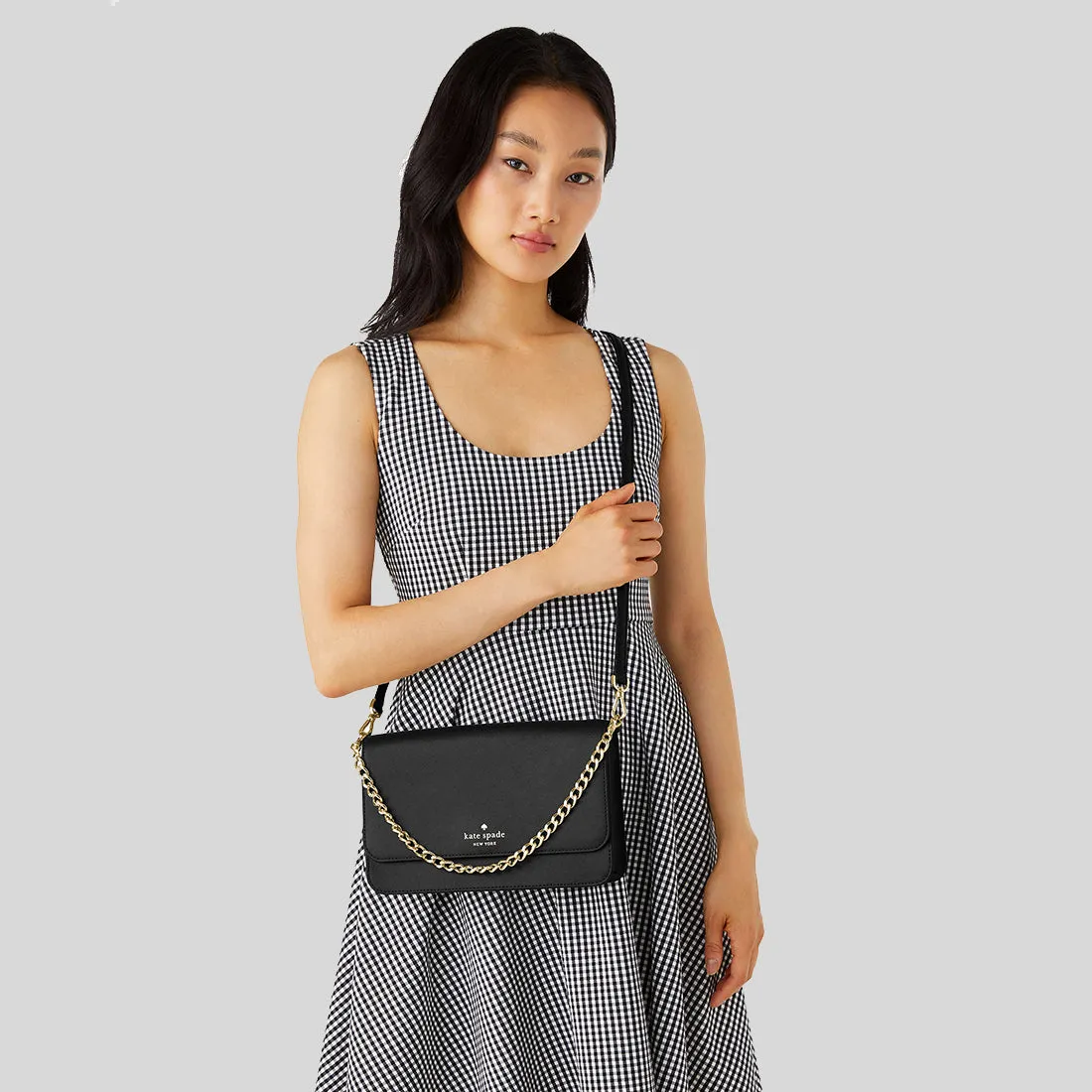 Kate Spade Bags KATE SPADE Madison Willow Medium Flap Convertible Crossbody Bag Black KC430