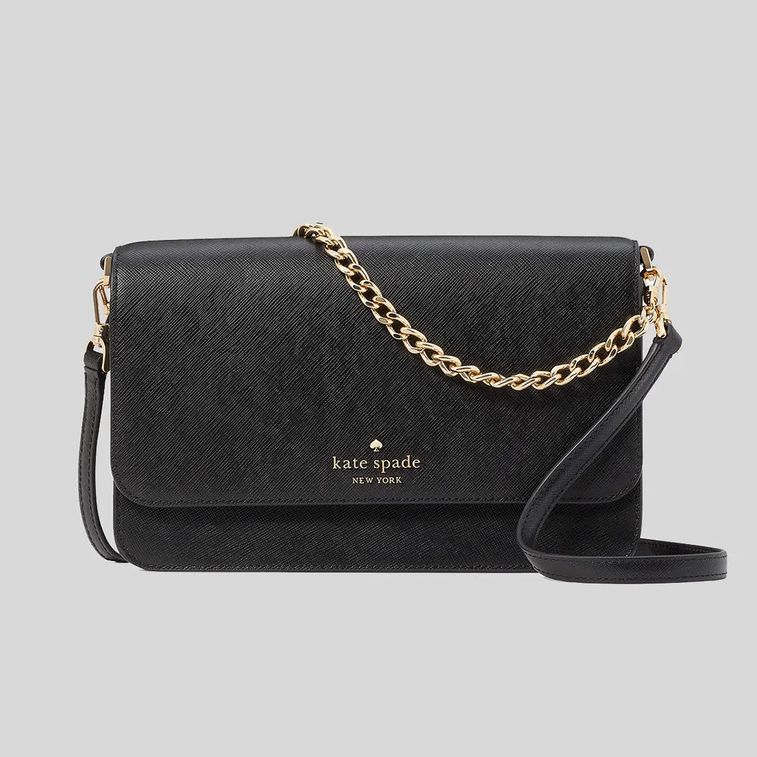 Kate Spade Bags KATE SPADE Madison Willow Medium Flap Convertible Crossbody Bag Black KC430