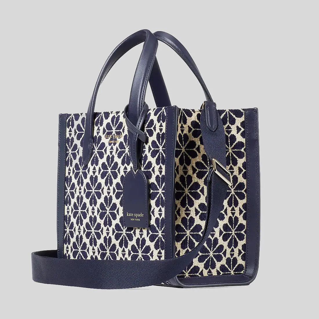 Kate Spade Bags Kate Spade Manhattan Spade Flower Chenille Small Tote Blue Multi K5495