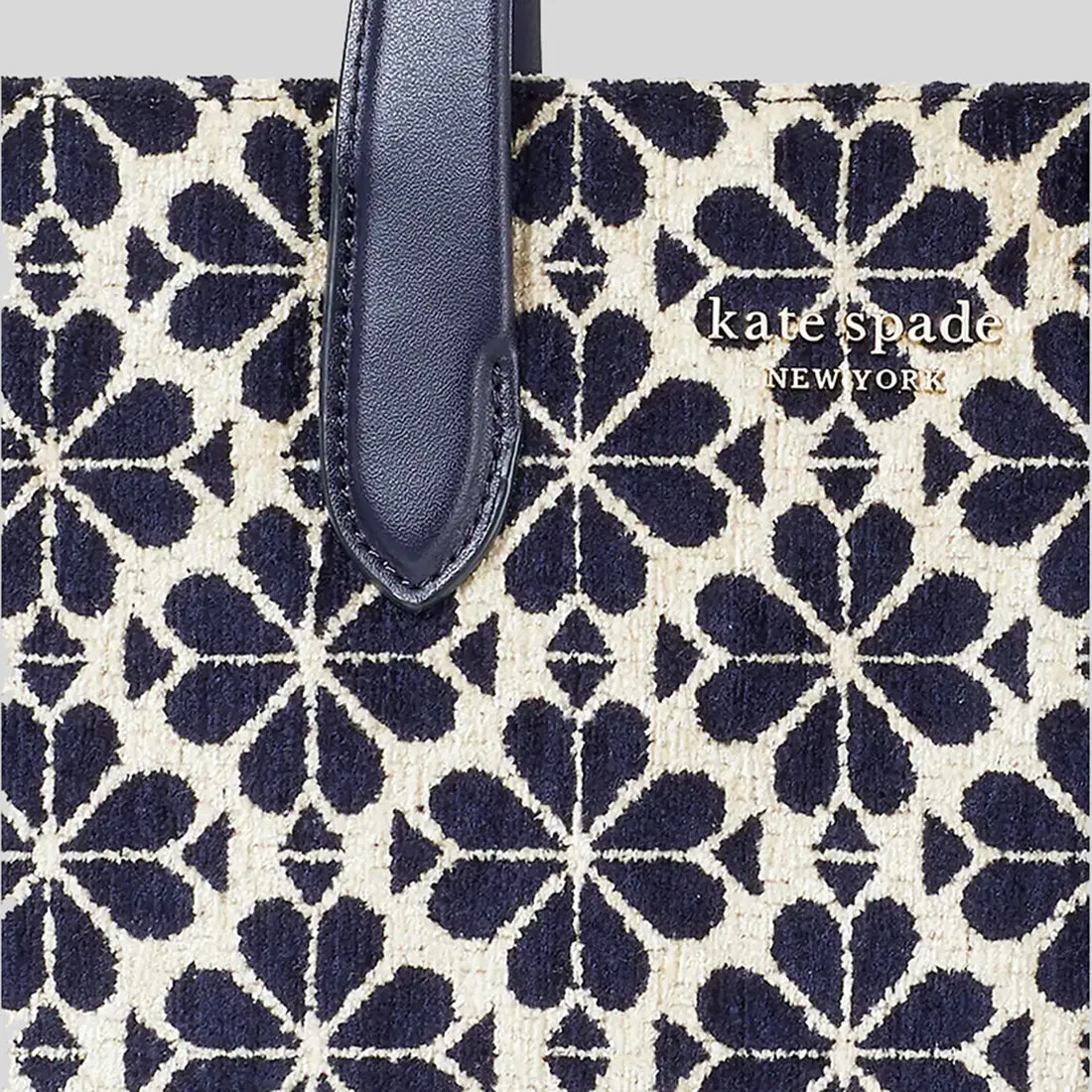 Kate Spade Bags Kate Spade Manhattan Spade Flower Chenille Small Tote Blue Multi K5495