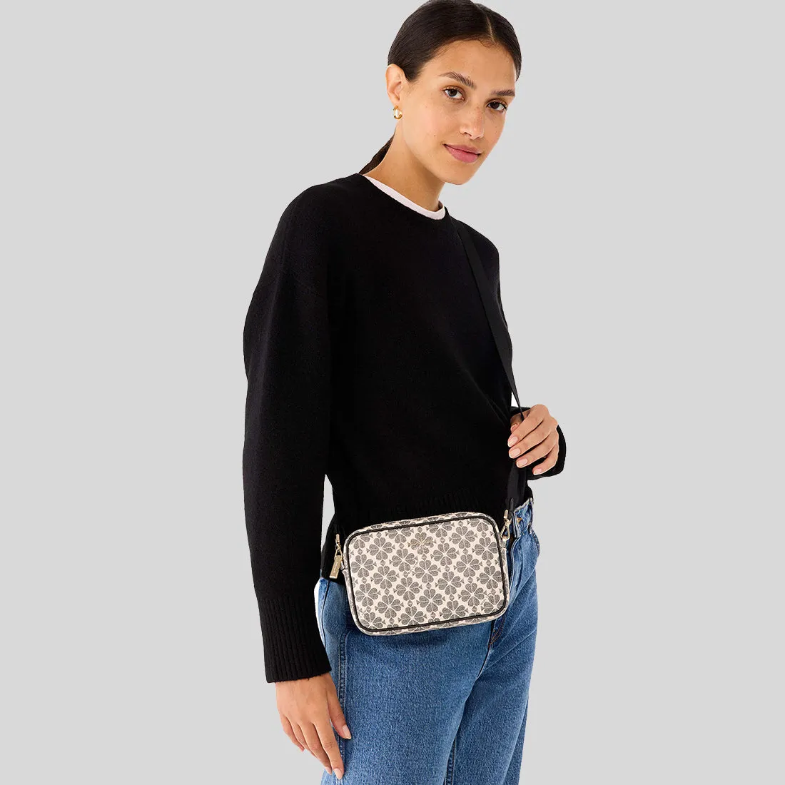 Kate Spade Bags KATE SPADE Signature Spade Flower Mini Camera Bag Black Multi KK063