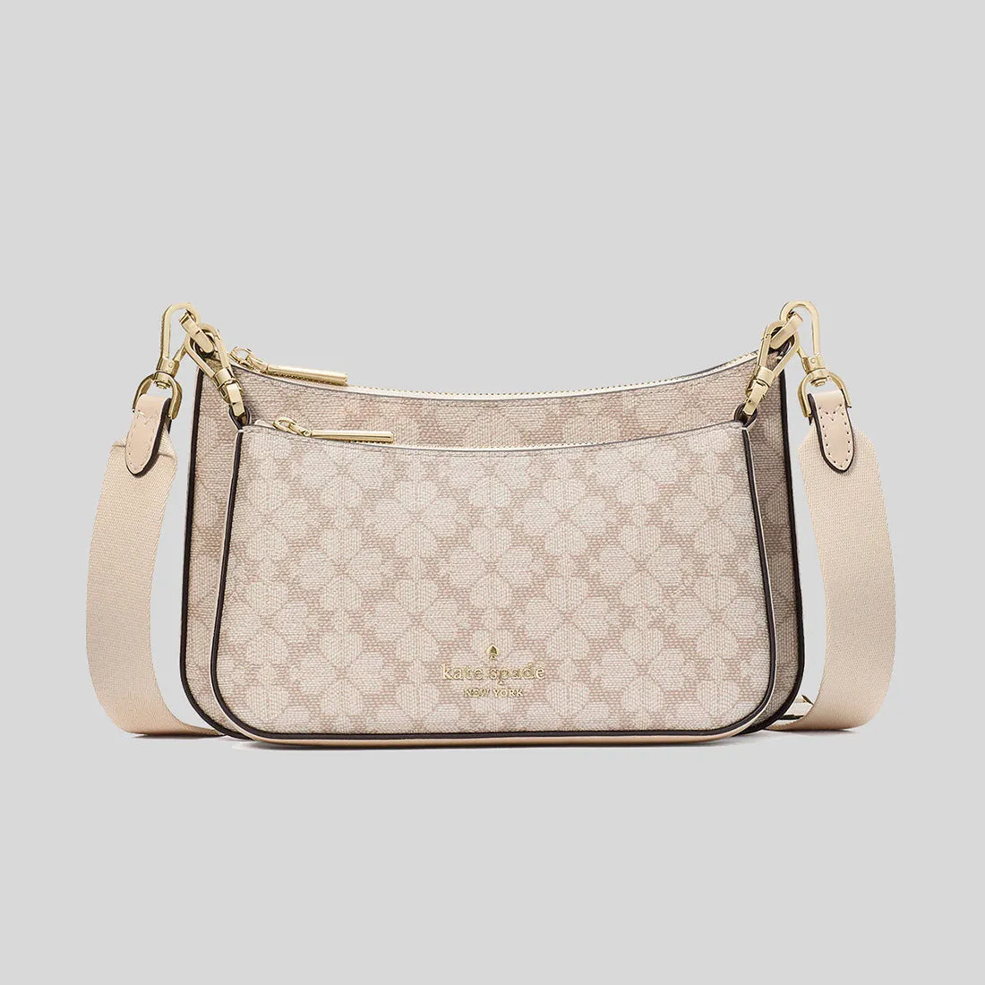 Kate Spade Bags KATE SPADE Signature Spade Flower Small Crossbody Dark Beige Multi KI372