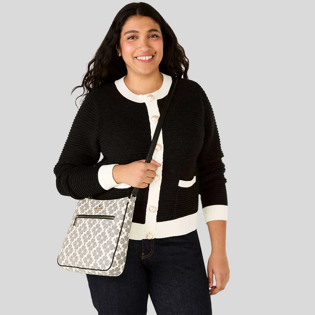 Kate Spade Bags KATE SPADE Signature Spade Flower Swingpack Crossbody Bag Black Multi KG481
